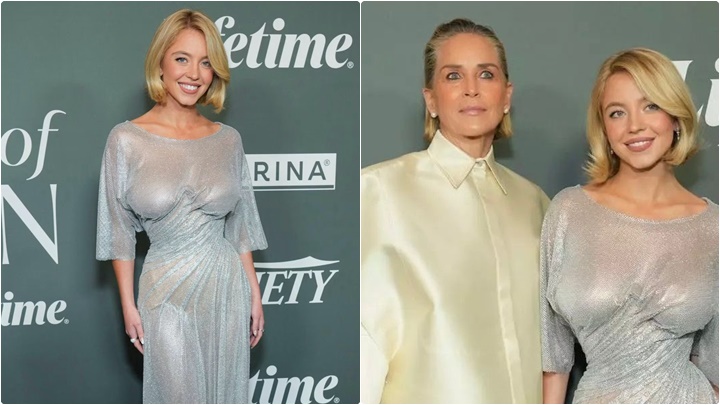 Sydney Sweeney出席「Power of Women頒奬禮」  真空上陣成全場焦點  莎朗史東力撐識得好好利用身材