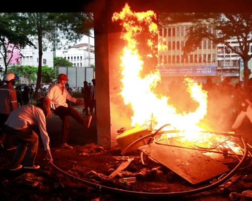 曼谷爆發示威。路透社圖片