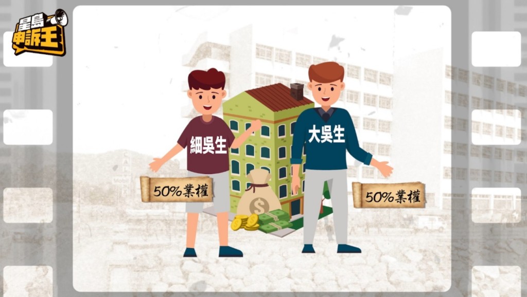 涉事單位早年由一對姓吳兄弟合資購入,其後弟弟過身,一半業權賣給了其他人。 涉事單位早年由一對姓吳兄弟合資購入,其後弟弟過身,一半業權賣給了其他人。