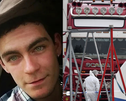 英国埃塞克斯冻柜藏尸案被捕的25岁北爱尔兰司机鲁宾逊（Maurice Robinson）。AP