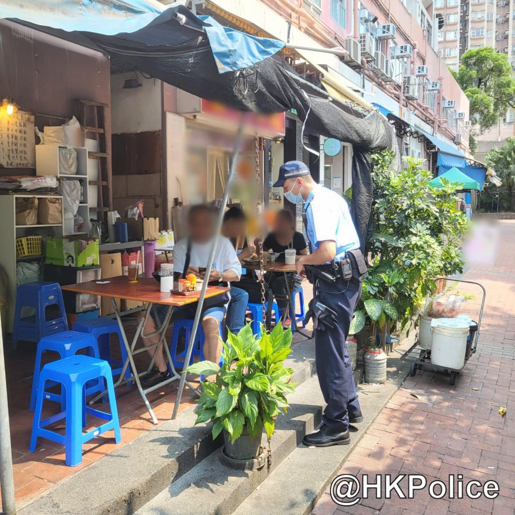 行動中，警方共巡查了 462 間餐飲處所及 150 間其他處所。