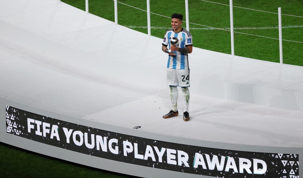 安素费南迪斯当选世界杯最佳年青球员。Reuters