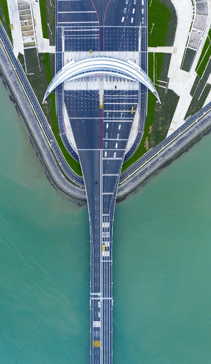 港珠澳大橋航拍照。