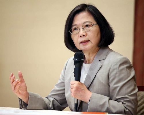蔡英文早上邀集蘇貞昌及國安外交相關部門首長召開會議。中時
