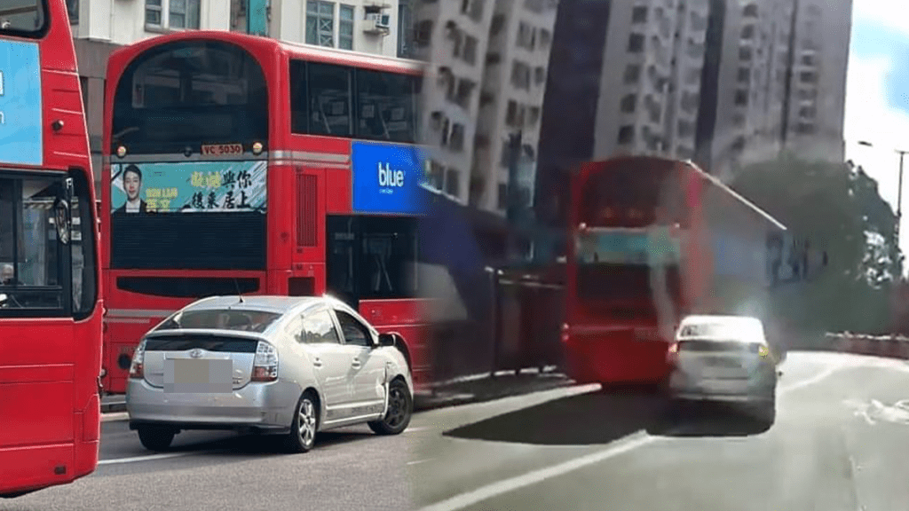 大地任我行｜再有車cam片流出！七旬翁揸私家車唔收油 直撞巴士車尾