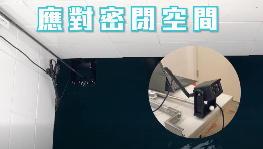 以往清洗屋邨水缸需要將工友吊入密閉空間作業,現時改由洗水缸機械人代勞。何永賢fb影片截圖 以往清洗屋邨水缸需要將工友吊入密閉空間作業,現時改由洗水缸機械人代勞。何永賢fb影片截圖