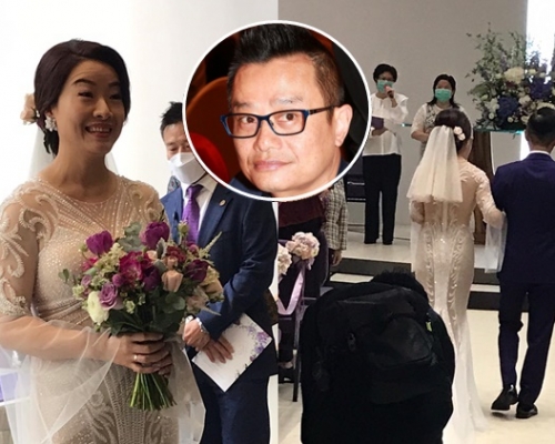 劉坤銘今日再婚,於灣仔某教堂迎娶Yvonne。