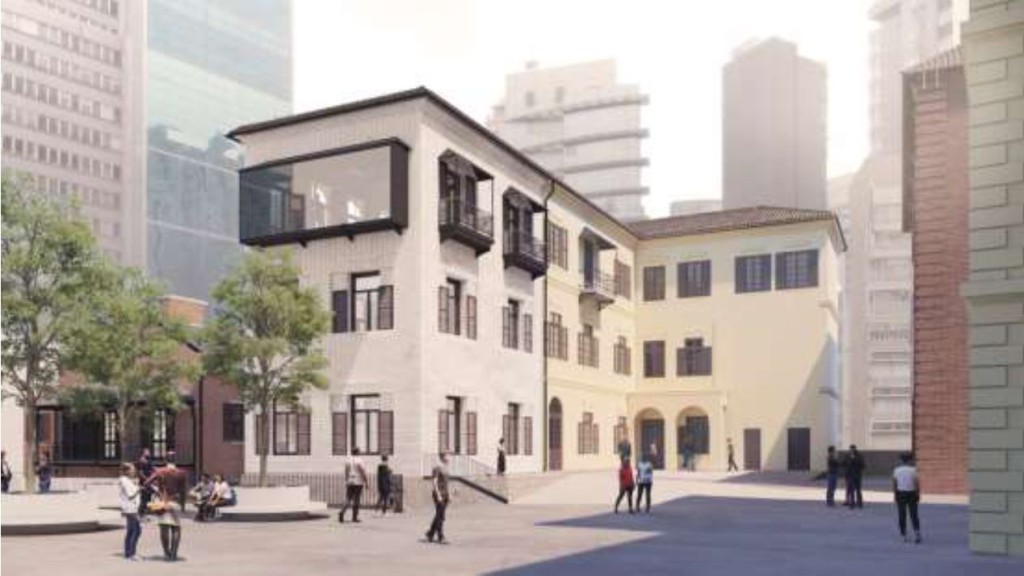 馬會建議採用「重建」加「改建」方式復修已婚督察宿舍（第四座）。模擬圖片
