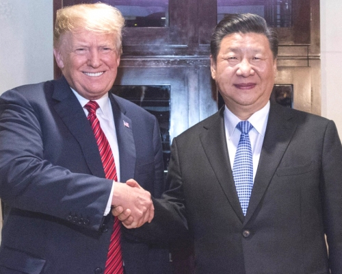 習近平與特朗普達成貿易戰暫時停火的共識。新華社