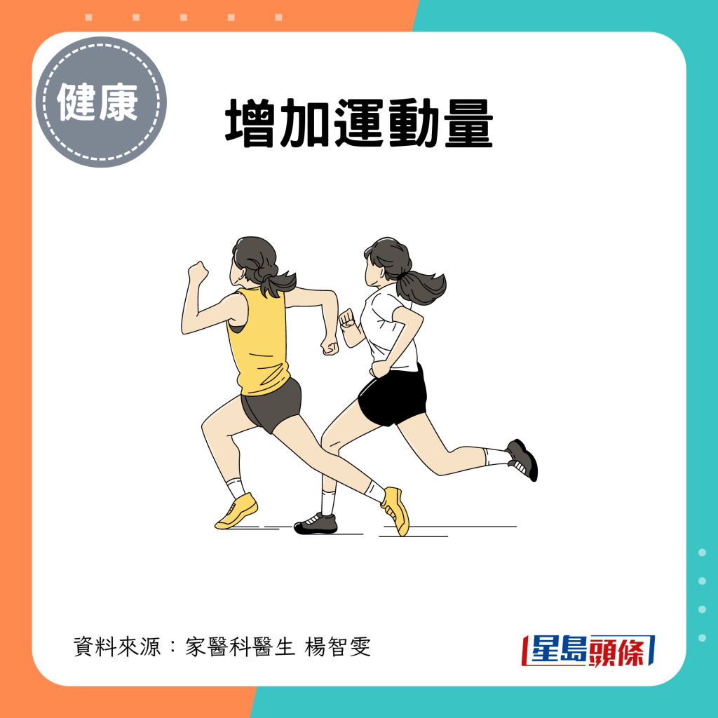 2. 增加運動量