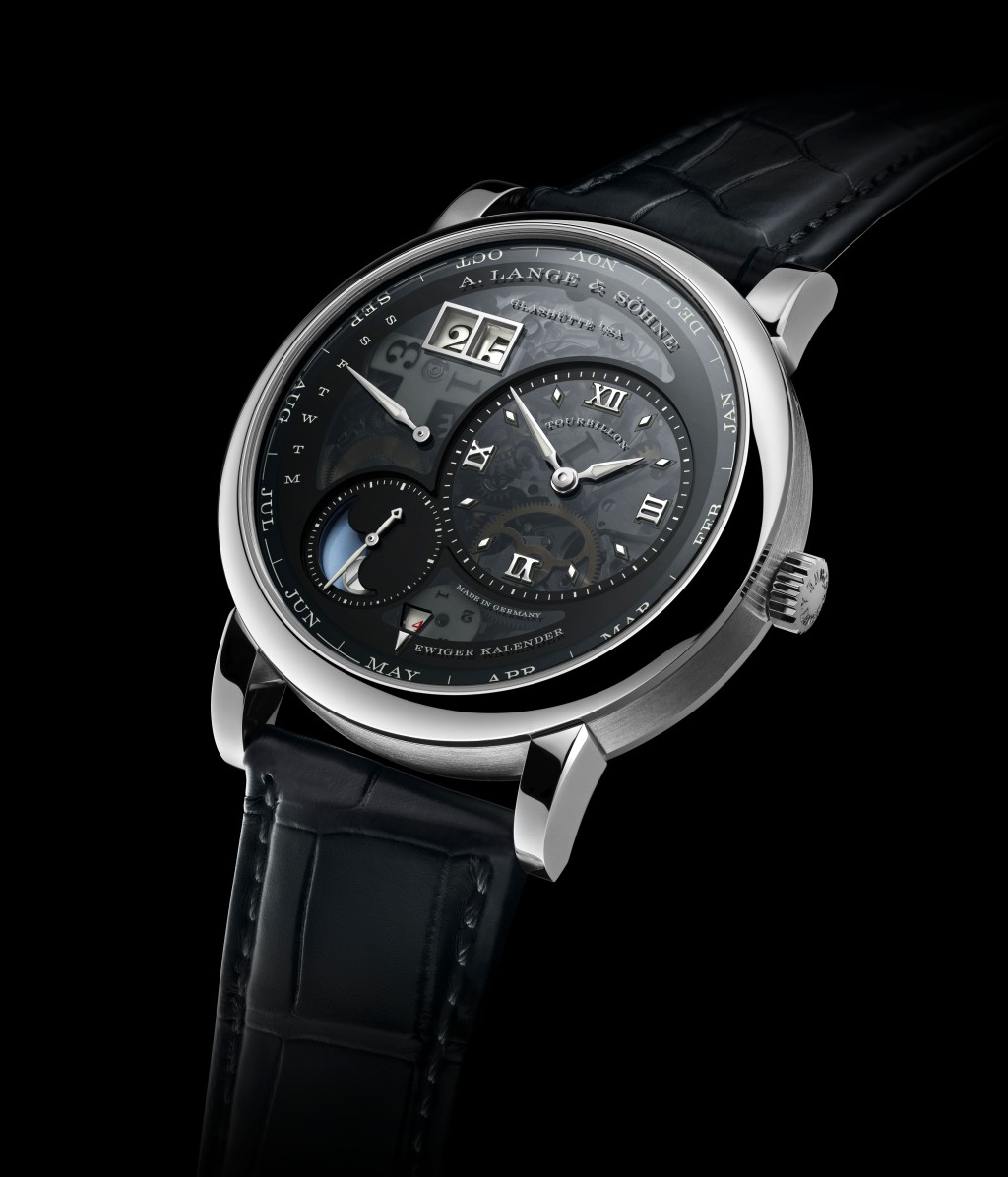 A. Lange & Söhne Lange 1 Tourbillon Perpetual Calendar“Lumen”,錶殼:41.9mm鉑金 / 機芯:L225.1自動/ 限量:50枚 / 售價:待詢。 A. Lange & Söhne Lange 1 Tourbillon Perpetual Calendar“Lumen”,錶殼:41.9mm鉑金 / 機芯:L225.1自動/ 限量:50枚 / 售價:待詢。