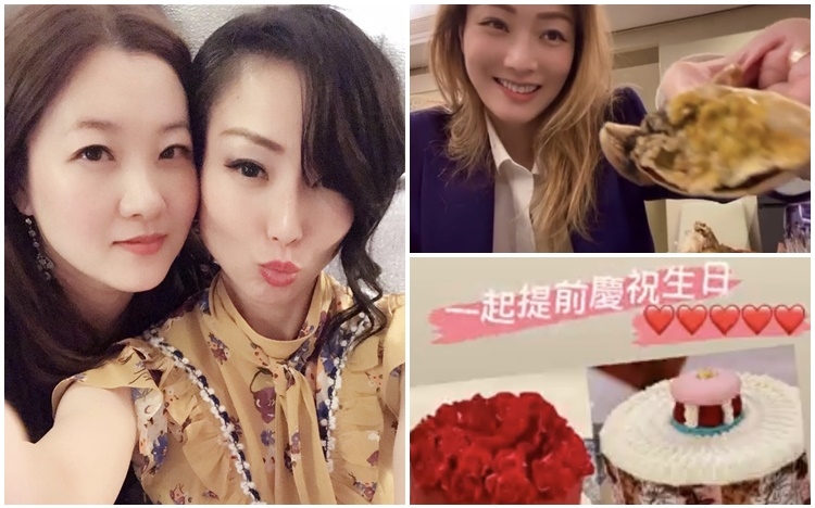 Sammi同好姊妹伏明霞日前一齊提早慶祝生日。