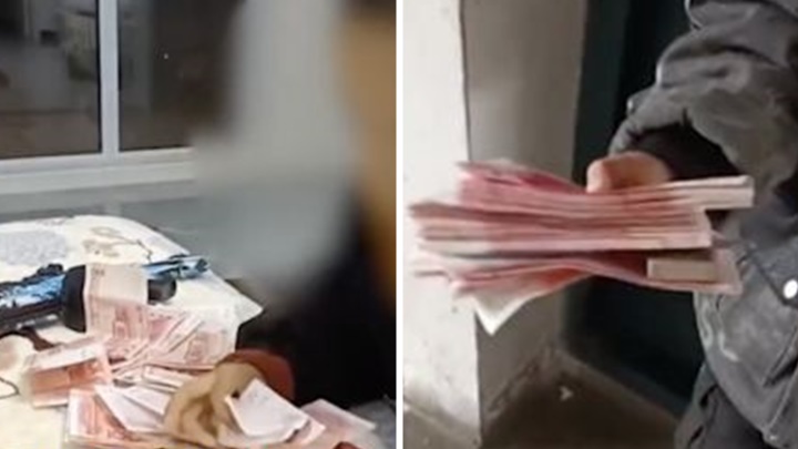 蘇州一名男童出於愛分享，於開學後回校大派利是。網上圖片