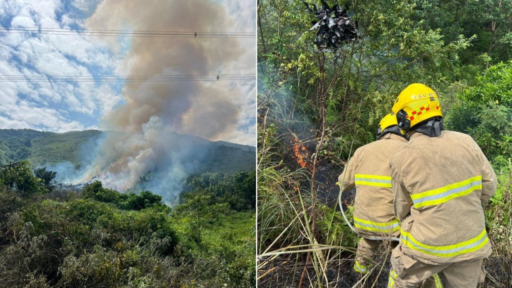 重陽節︱消防:接獲多宗山火報告 正努力撲救