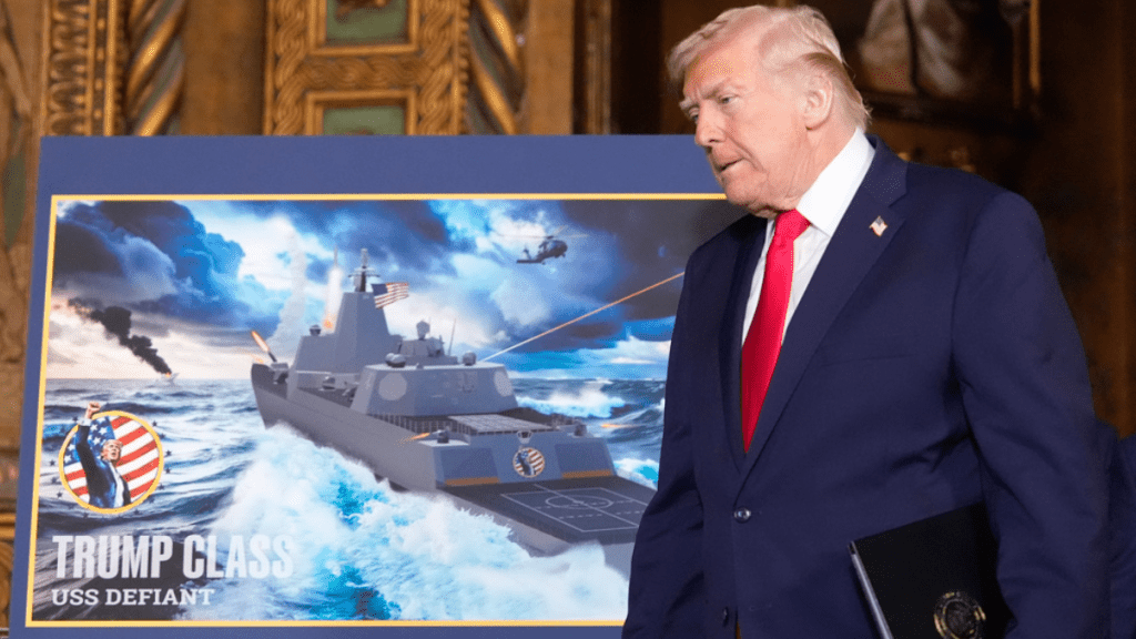 美国将建造两艘「特朗普级」新型战舰。美联社