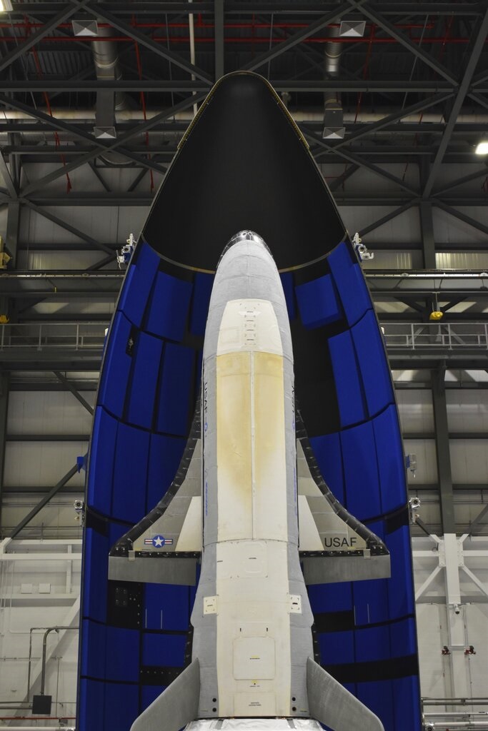 X-37B無人太空飛機送上太空。AP