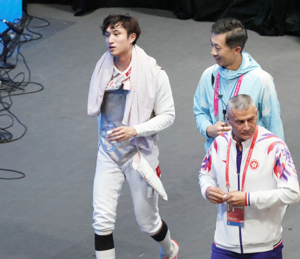 蔡俊彥順利躋身8強。徐嘉華攝 蔡俊彥順利躋身8強。徐嘉華攝