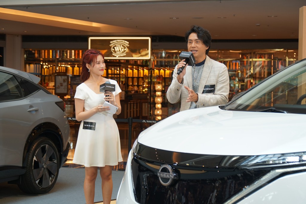 日產Nissan ARIYA純電動SUV開售：森美大哥在車展上接受訪問，大談車經。