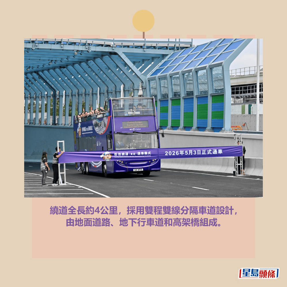 粉嶺繞道（東段）通車。資料圖片