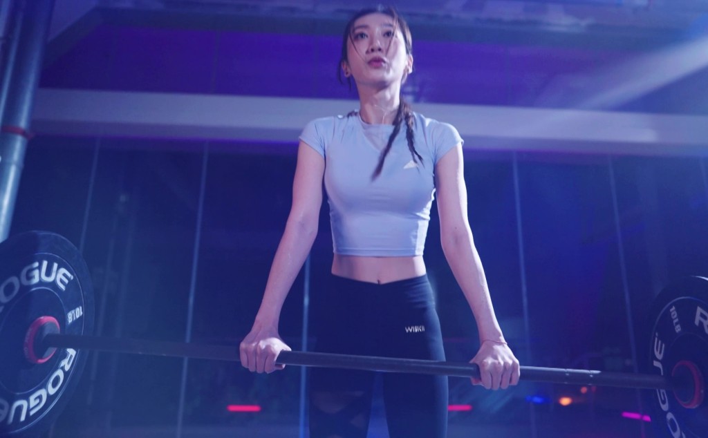 王嘉慧雖然瘦，但相當有力量。