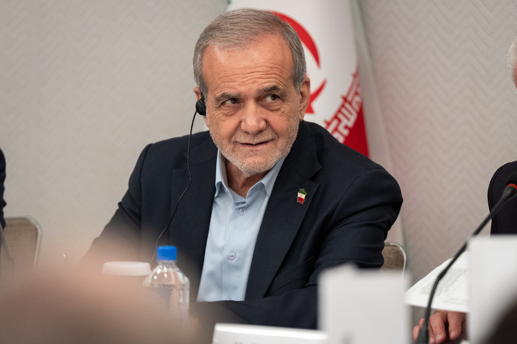 伊朗總統佩澤希齊揚（Masoud Pezeshkian）出席聯合國大會。美聯社