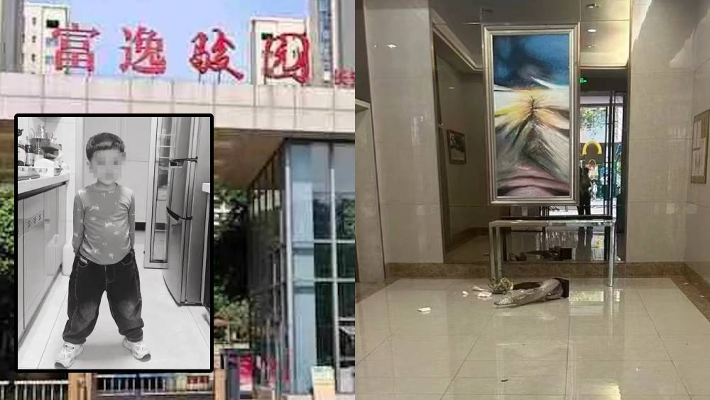 中山屋苑大堂石桌砸死3歲男童。