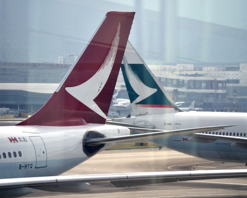 國泰航空裁約8500職位,國泰港龍即日停運。資料圖片