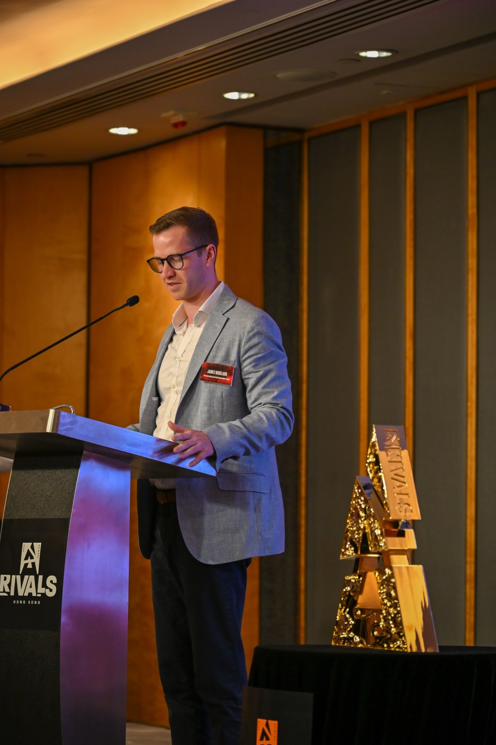Blast目的地及市場發展副總裁James Woollard提到去年為本地帶來近六億港元的經濟效益,展現出香港對電競的熱情。攝影:魏國謙 Blast目的地及市場發展副總裁James Woollard提到去年為本地帶來近六億港元的經濟效益,展現出香港對電競的熱情。攝影:魏國謙
