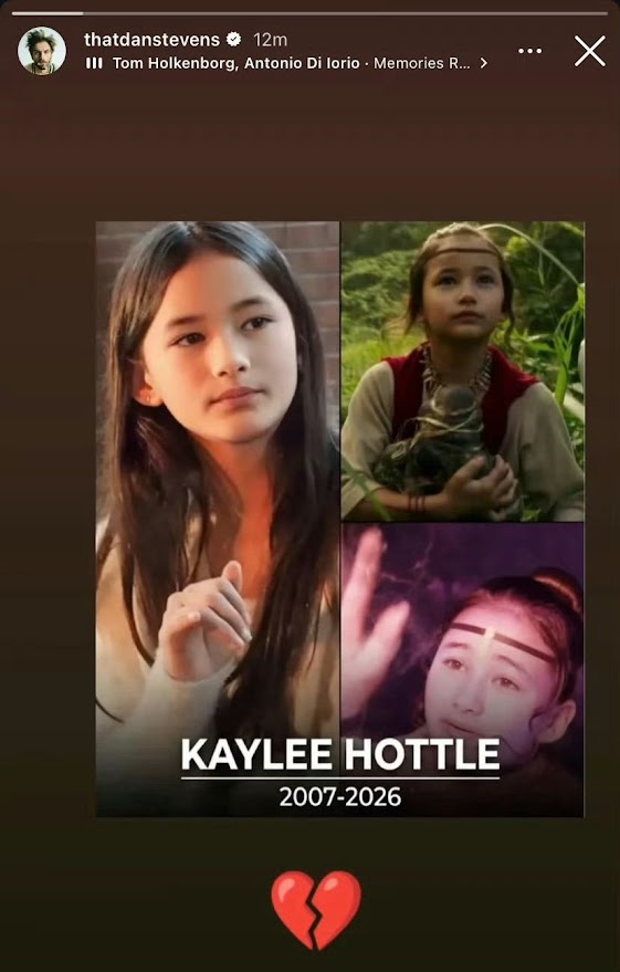 與Kaylee在《哥斯拉×金剛:新帝國》中合作的Dan Stevens亦發限動哀悼她。 與Kaylee在《哥斯拉×金剛:新帝國》中合作的Dan Stevens亦發限動哀悼她。