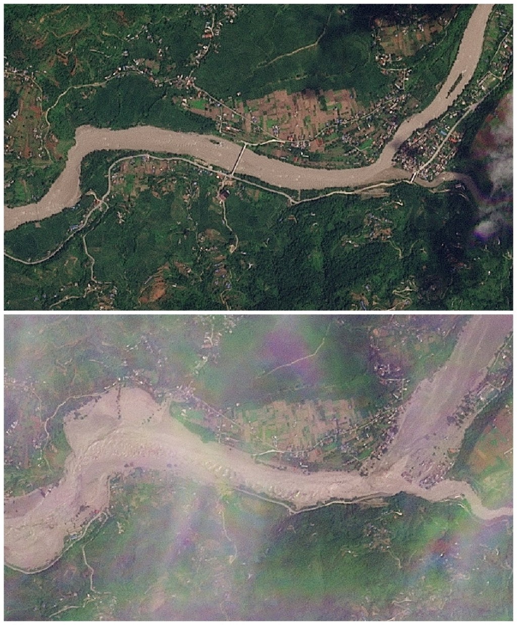 卡德加·班吉揚(Khadga Bhanjyang)細長河面變大片泥沙。 路透社 卡德加·班吉揚(Khadga Bhanjyang)細長河面變大片泥沙。 路透社