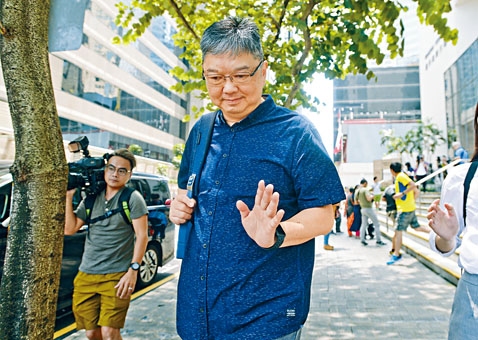 陳婉玉前夫陳致澤，昨日出庭聽取裁決。