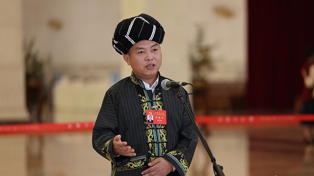 施金通亮相二十大「黨代表通道」，講述「精準扶貧」首倡地十八洞村的山鄉巨變。互聯網