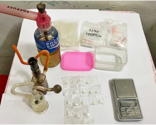 警方檢獲的證物。