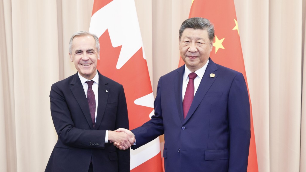 習近平晤加拿大總理卡尼。 新華社