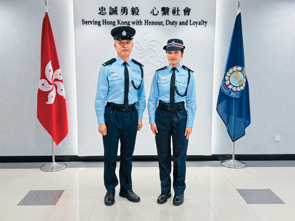 兩位學員日前接受傳媒訪問，分享投考輔警的心路歷程。 