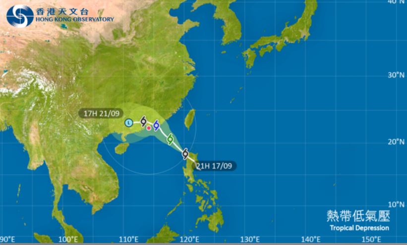 熱帶氣旋路徑。