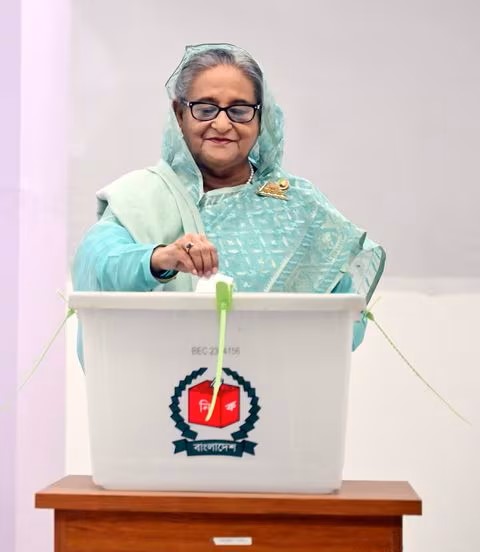 孟加拉反對派抵制投票下，總理哈西娜在無真正對手下第五度勝選。路透社  