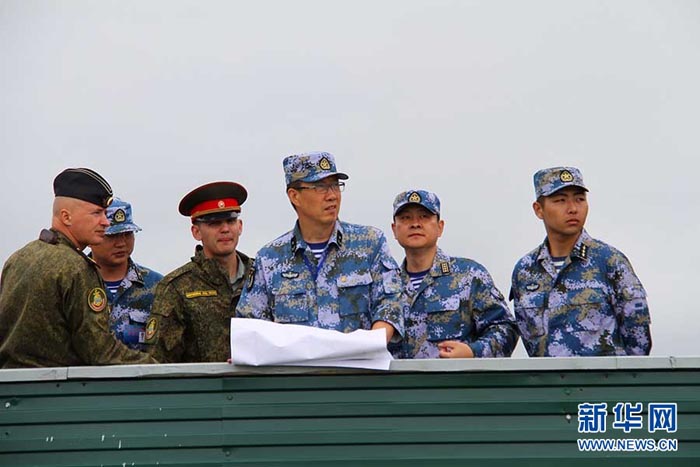 董军2015年指挥中俄联合军演，时任海军副参议长。