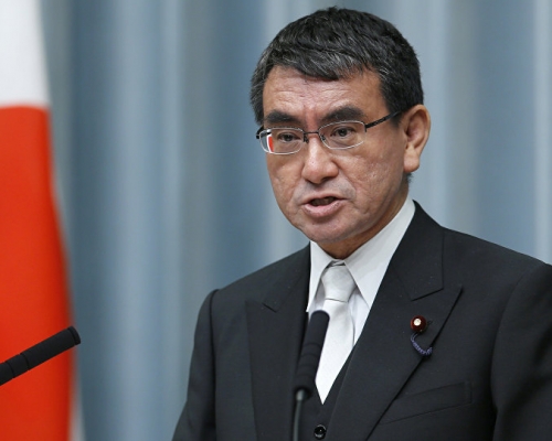 日本外相河野太郎訪港 。AP圖片