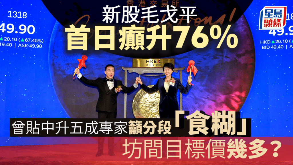 新股毛戈平首日癲升76% 曾貼中升五成專家籲分段「食糊」  坊間目標價幾多？