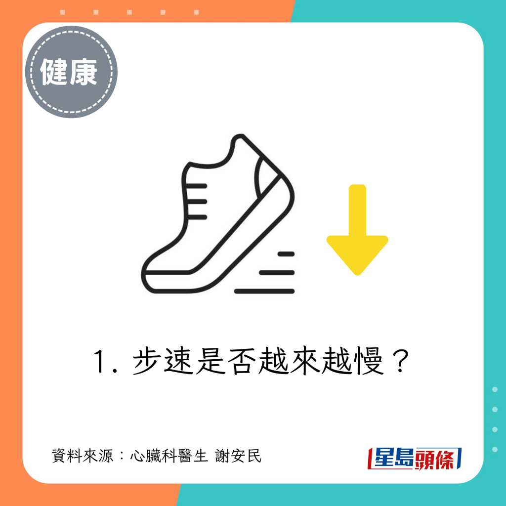 1. 步速是否越來越慢？