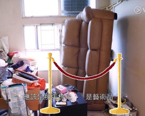 梳化豎起放置。執屋 @ViuTV