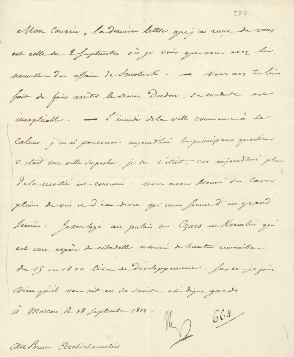 拿破崙1812年征俄手寫信，逾45萬元出售。 「Raab Collection」官網