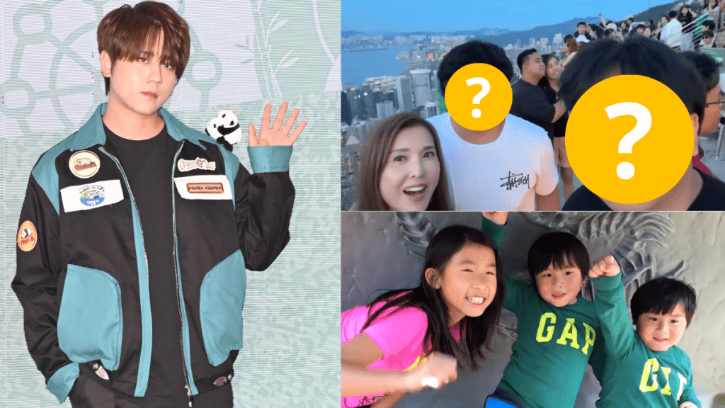 李婉華15歲孖仔樣貌激罕曝光有姜濤影子?6呎高企媽媽身旁似巨人 一時怕醜一時搞怪好搶鏡