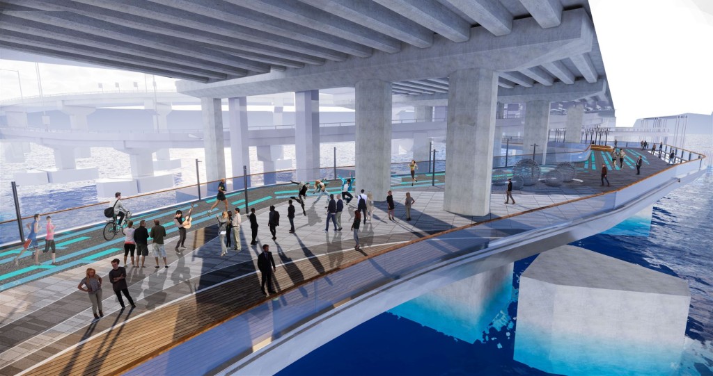 新路段長約1.1公里,將年初開放的東岸板道(西段)及北角海濱花園連接至鰂魚涌海裕街。 新路段長約1.1公里,將年初開放的東岸板道(西段)及北角海濱花園連接至鰂魚涌海裕街。