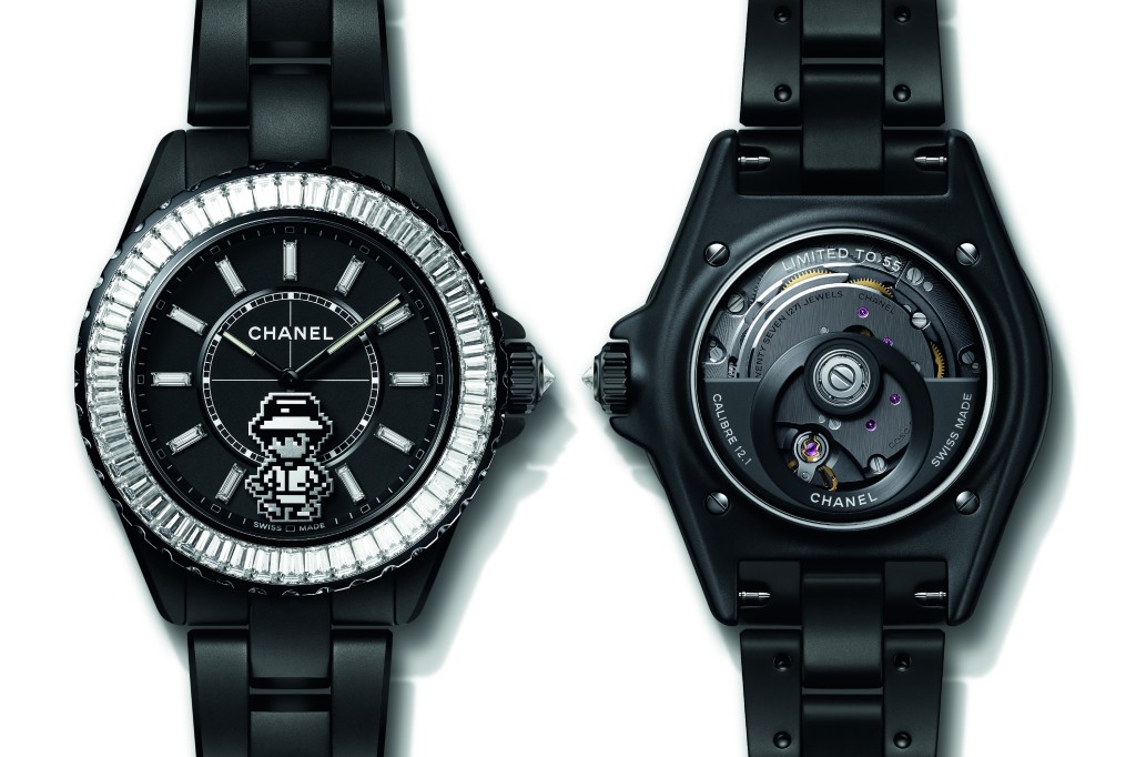 Chanel J12 Coco Game / 錶殼:38mm啞黑色陶瓷與黑色塗層鋼 / 機芯:Calibre 12.1自動 / 限量:55枚 / 售價:待詢。 Chanel J12 Coco Game / 錶殼:38mm啞黑色陶瓷與黑色塗層鋼 / 機芯:Calibre 12.1自動 / 限量:55枚 / 售價:待詢。