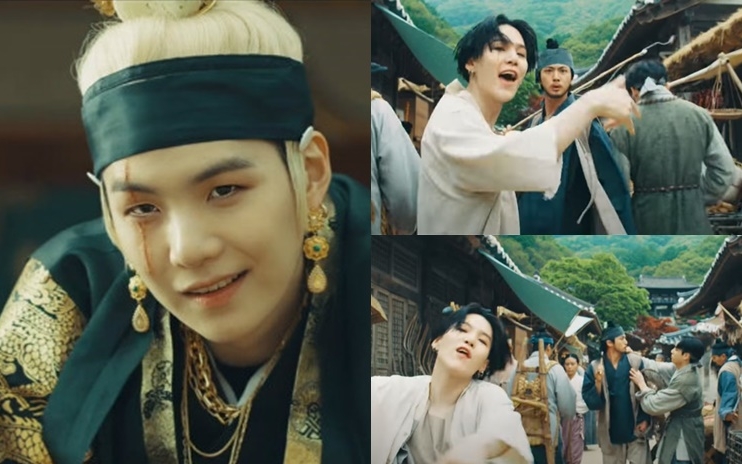 Suga大王造型好霸气，大哥Jin做路人太抢镜，跟老么柾国打起来。