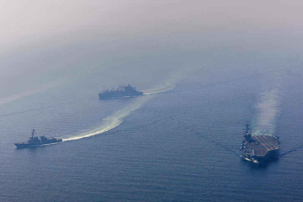 中东的美军兵力已逾5万人，包括多艘军舰。路透社