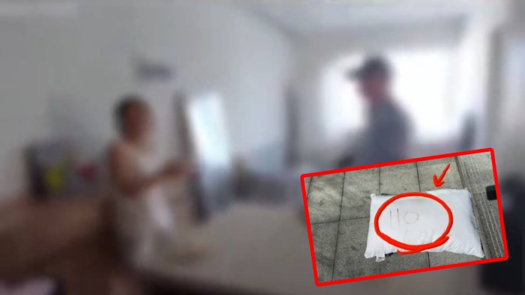 周女士反鎖在房間30小時，靠外賣哥拾到血書枕頭，獲警方救回。抖音