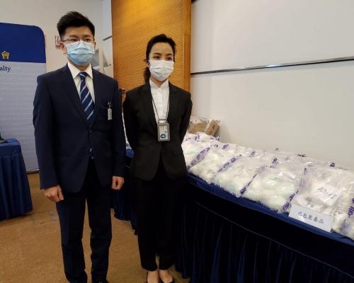 警方於行中動檢獲近62公斤氯胺酮。